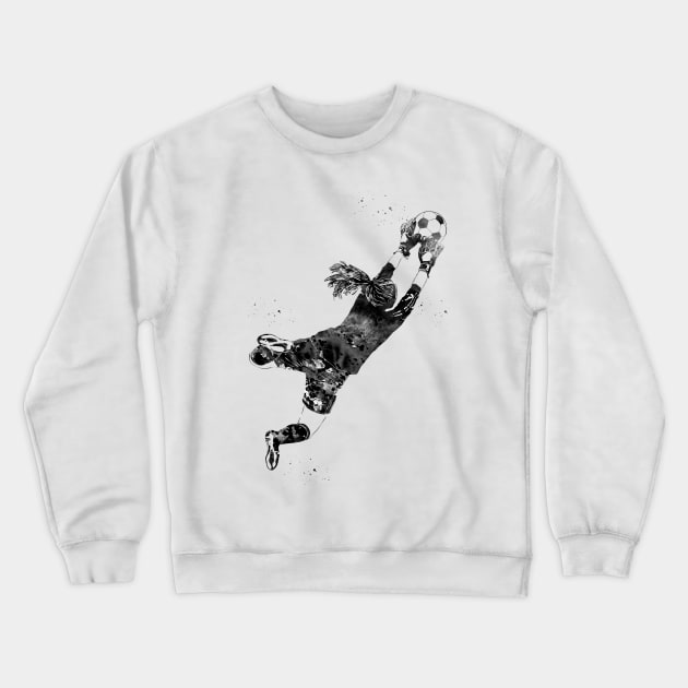 Soccer Player Girl Goalie Crewneck Sweatshirt by erzebeth